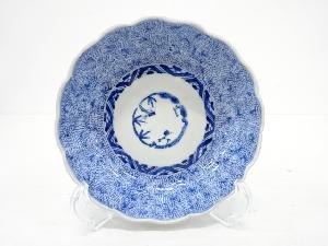 古伊万里　染付　みじん唐草　なます皿